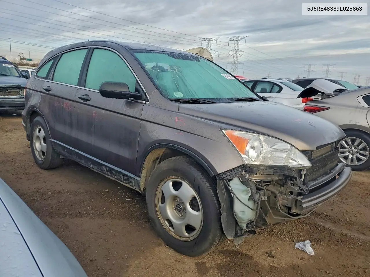 5J6RE48389L025863 2009 Honda Cr-V Lx