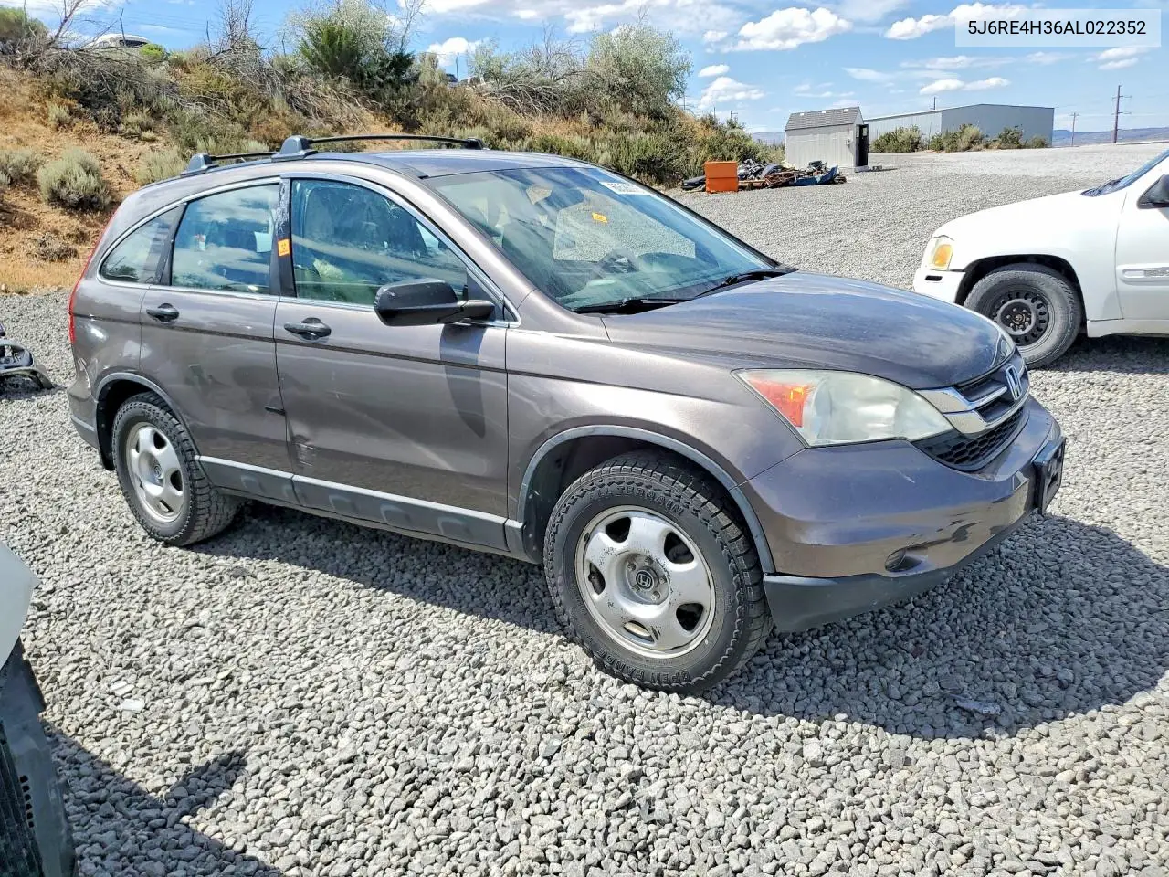 2010 Honda Cr-V Lx VIN: 5J6RE4H36AL022352 Lot: 60526776