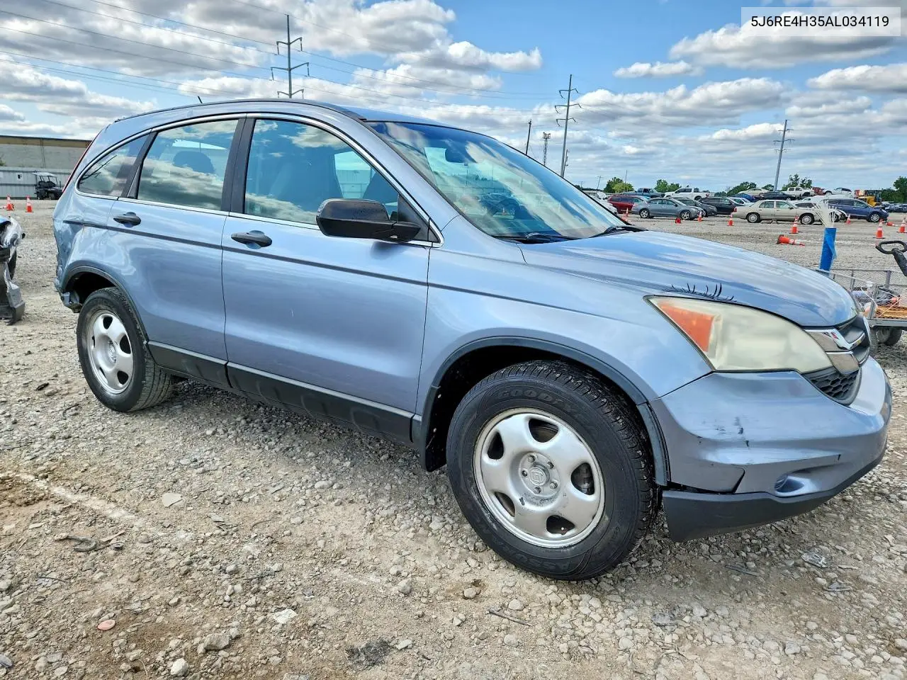 2010 Honda Cr-V Lx VIN: 5J6RE4H35AL034119 Lot: 61574806