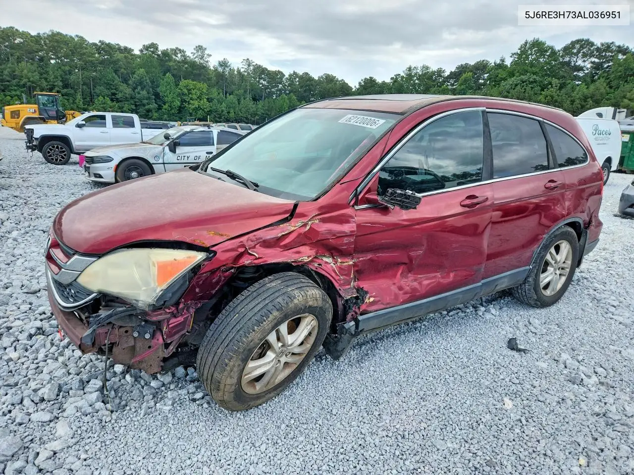 2010 Honda Cr-V Exl VIN: 5J6RE3H73AL036951 Lot: 62120006