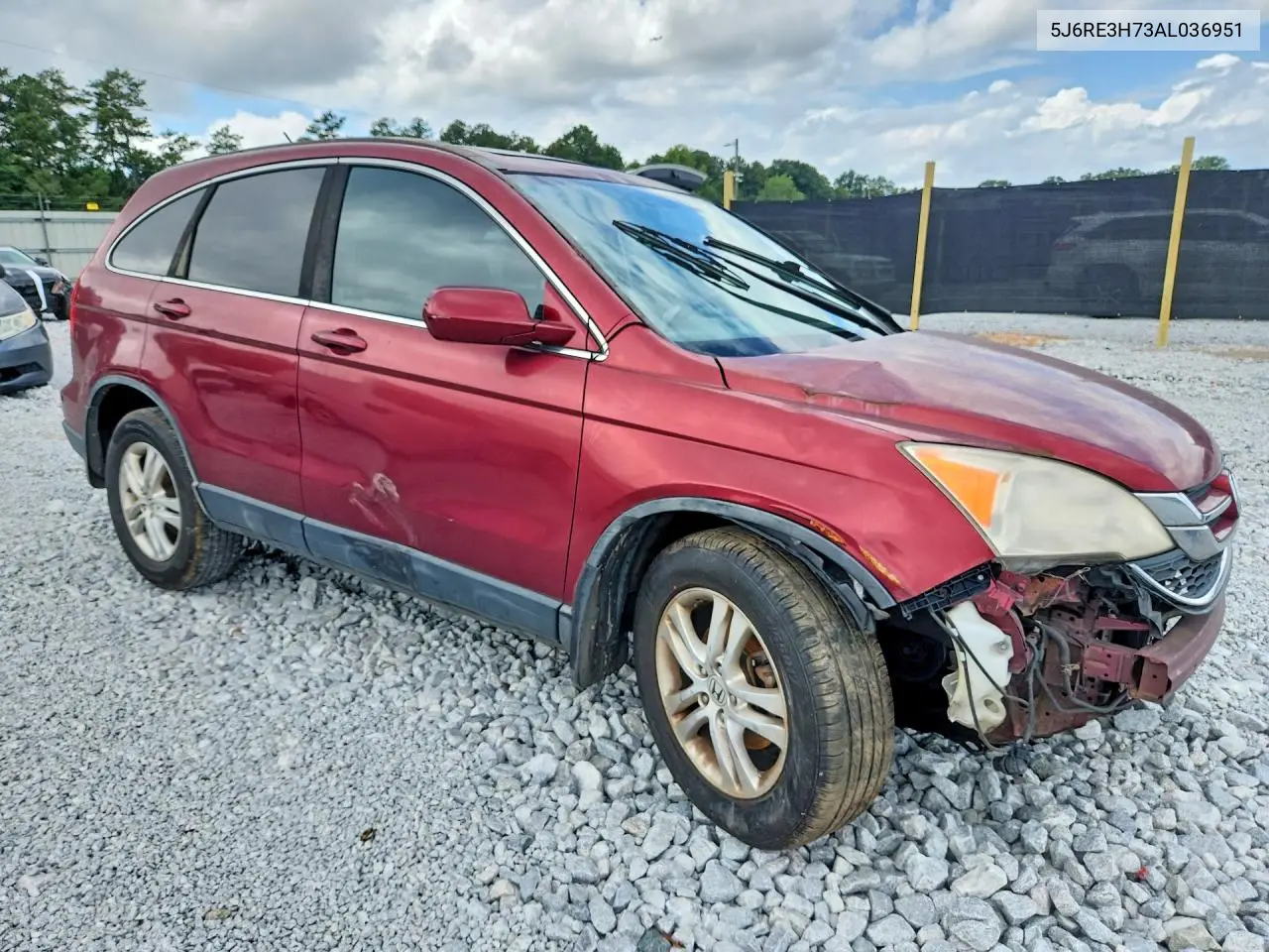 2010 Honda Cr-V Exl VIN: 5J6RE3H73AL036951 Lot: 62120006