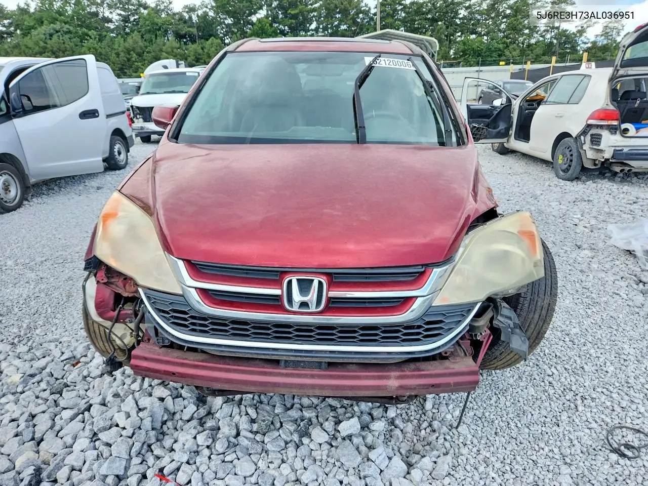 2010 Honda Cr-V Exl VIN: 5J6RE3H73AL036951 Lot: 62120006