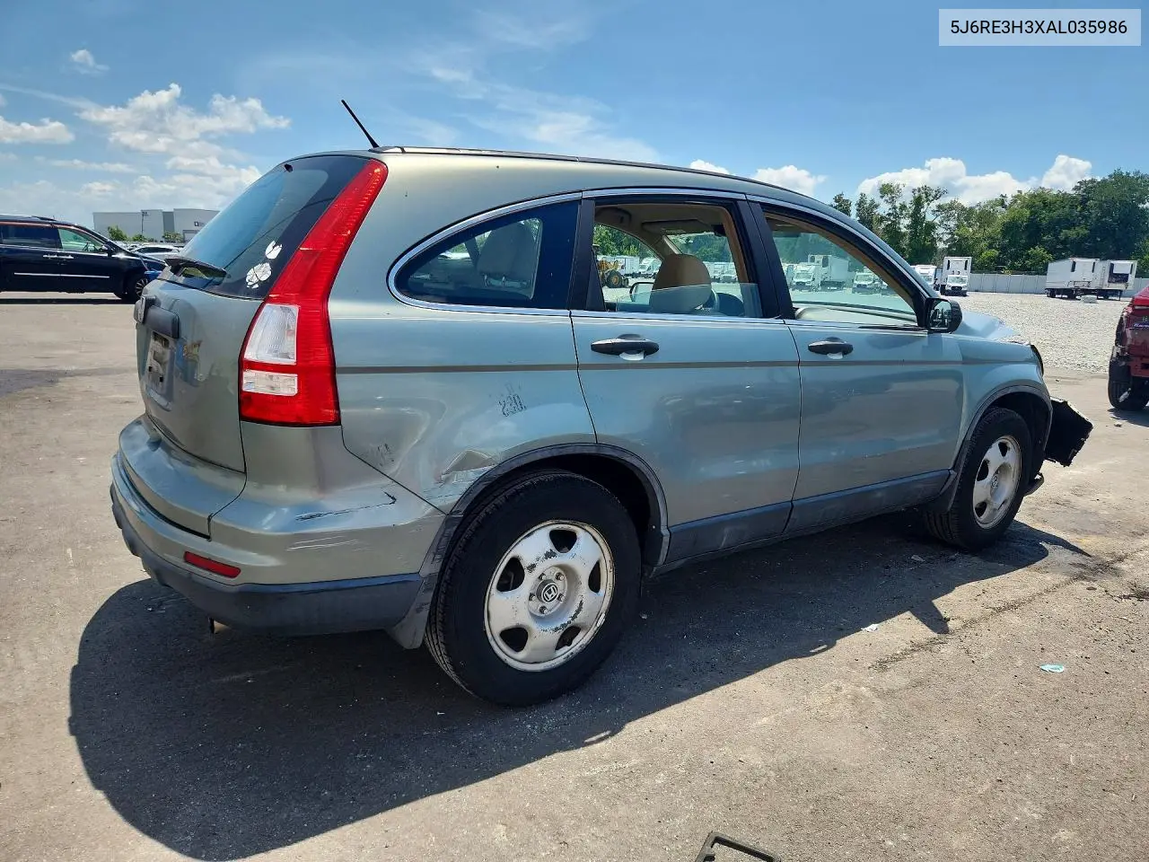 2010 Honda Cr-V Lx VIN: 5J6RE3H3XAL035986 Lot: 62125536
