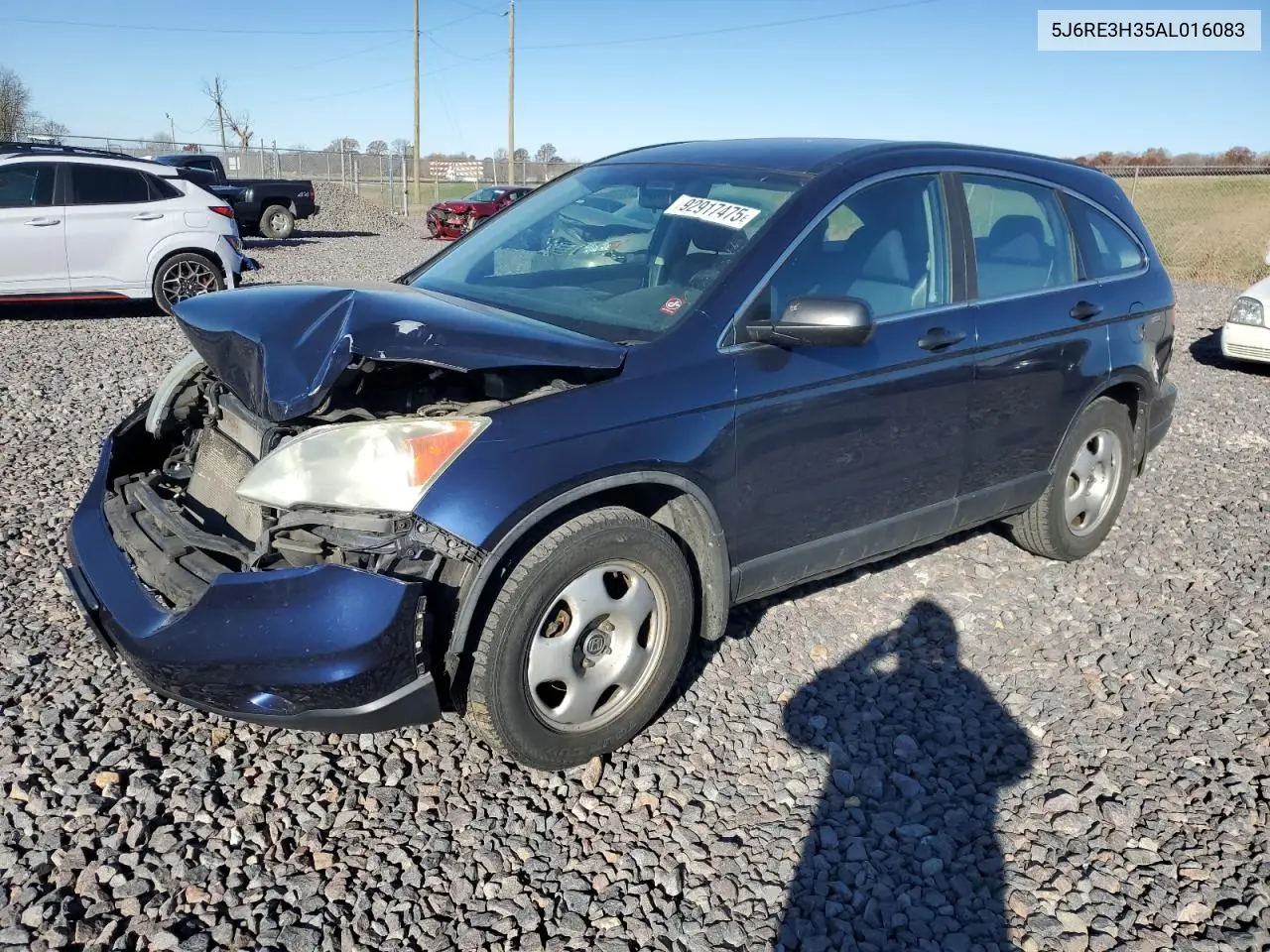 5J6RE3H35AL016083 2010 Honda Cr-V Lx