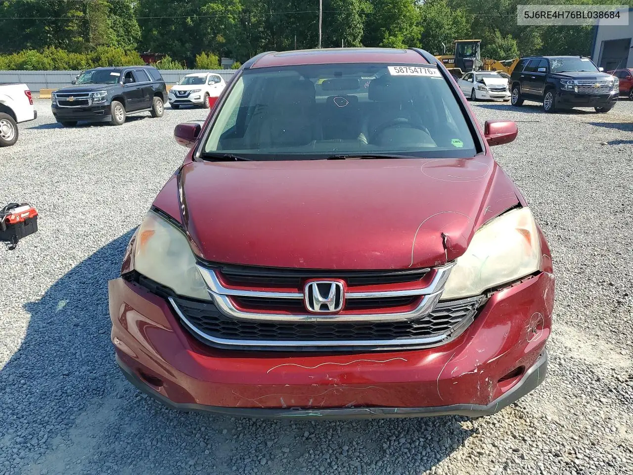 2011 Honda Cr-V Exl VIN: 5J6RE4H76BL038684 Lot: 58754776
