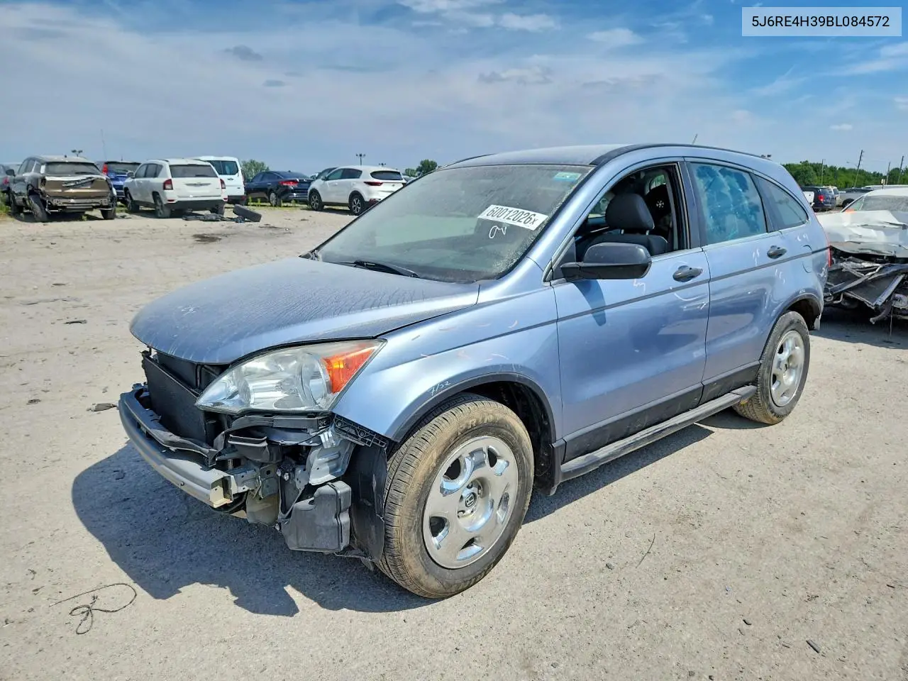 2011 Honda Cr-V Lx VIN: 5J6RE4H39BL084572 Lot: 60012026