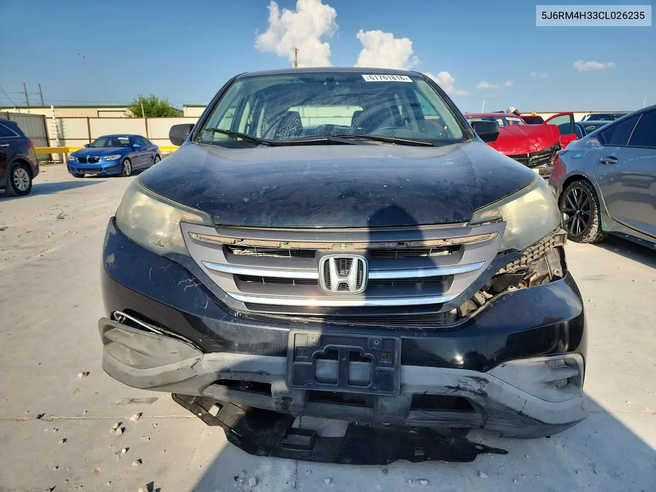 2012 Honda Cr-V Lx VIN: 5J6RM4H33CL026235 Lot: 61761816