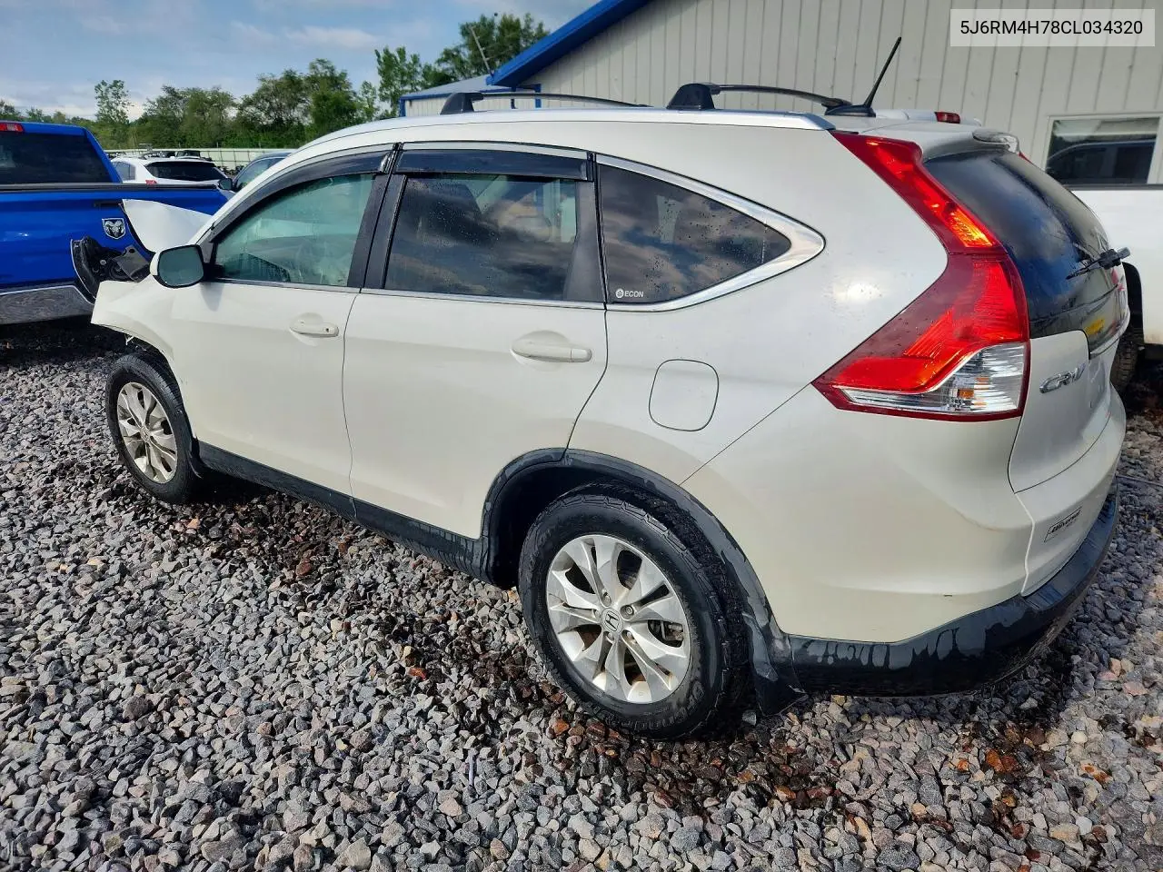 2012 Honda Cr-V Exl VIN: 5J6RM4H78CL034320 Lot: 62237646