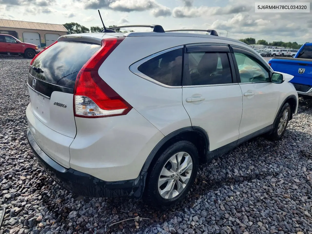 2012 Honda Cr-V Exl VIN: 5J6RM4H78CL034320 Lot: 62237646