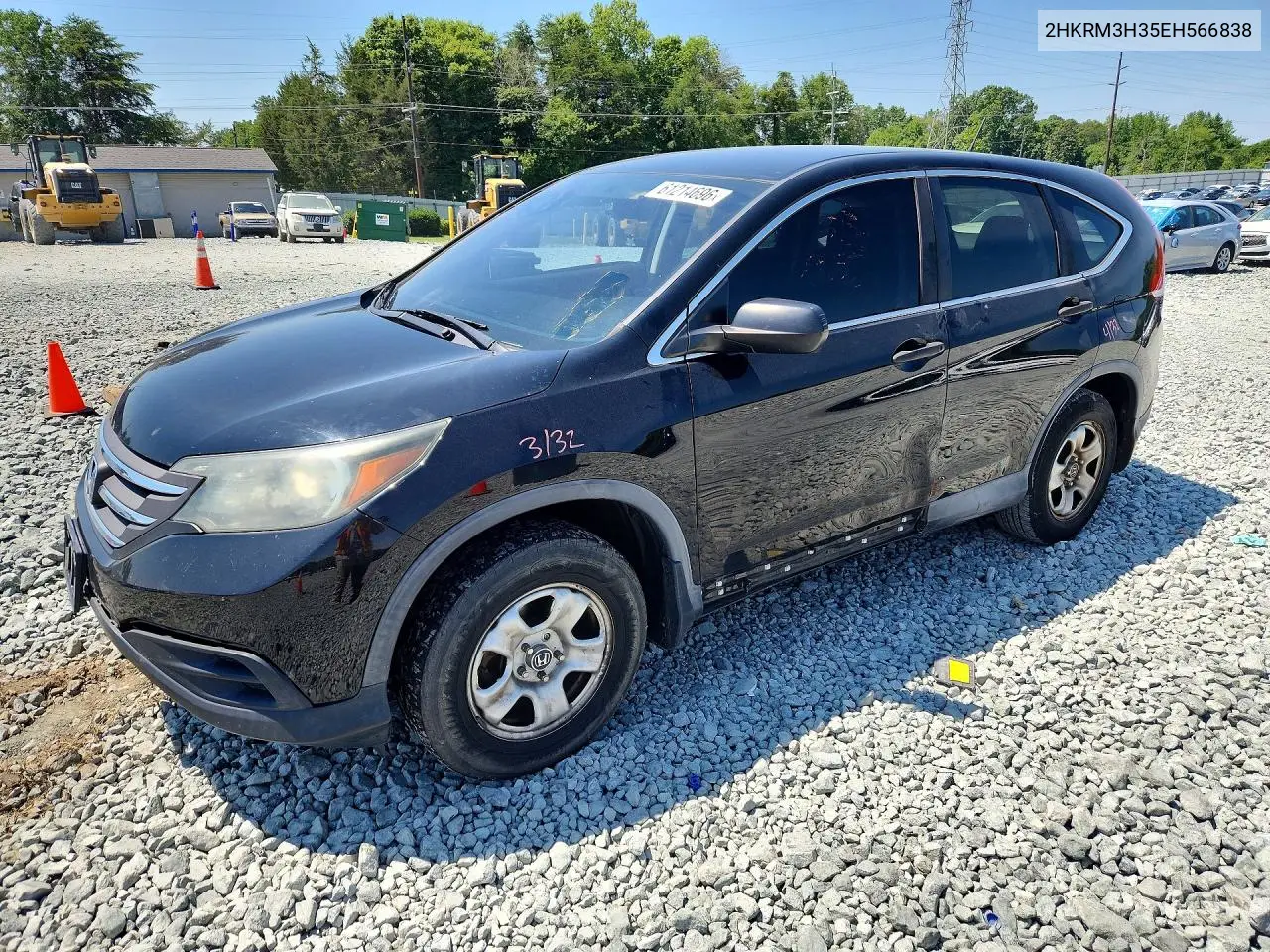 2014 Honda Cr-V Lx VIN: 2HKRM3H35EH566838 Lot: 61214696