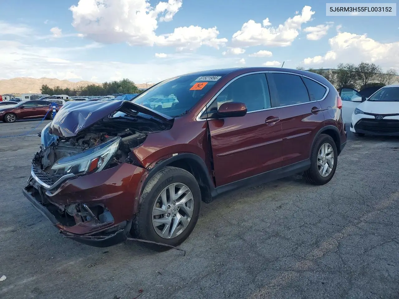 2015 Honda Cr-V Ex VIN: 5J6RM3H55FL003152 Lot: 61521956