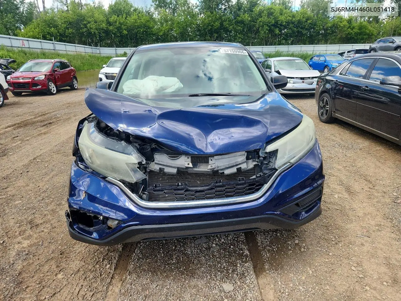 2016 Honda Cr-V Se VIN: 5J6RM4H46GL051418 Lot: 57159966