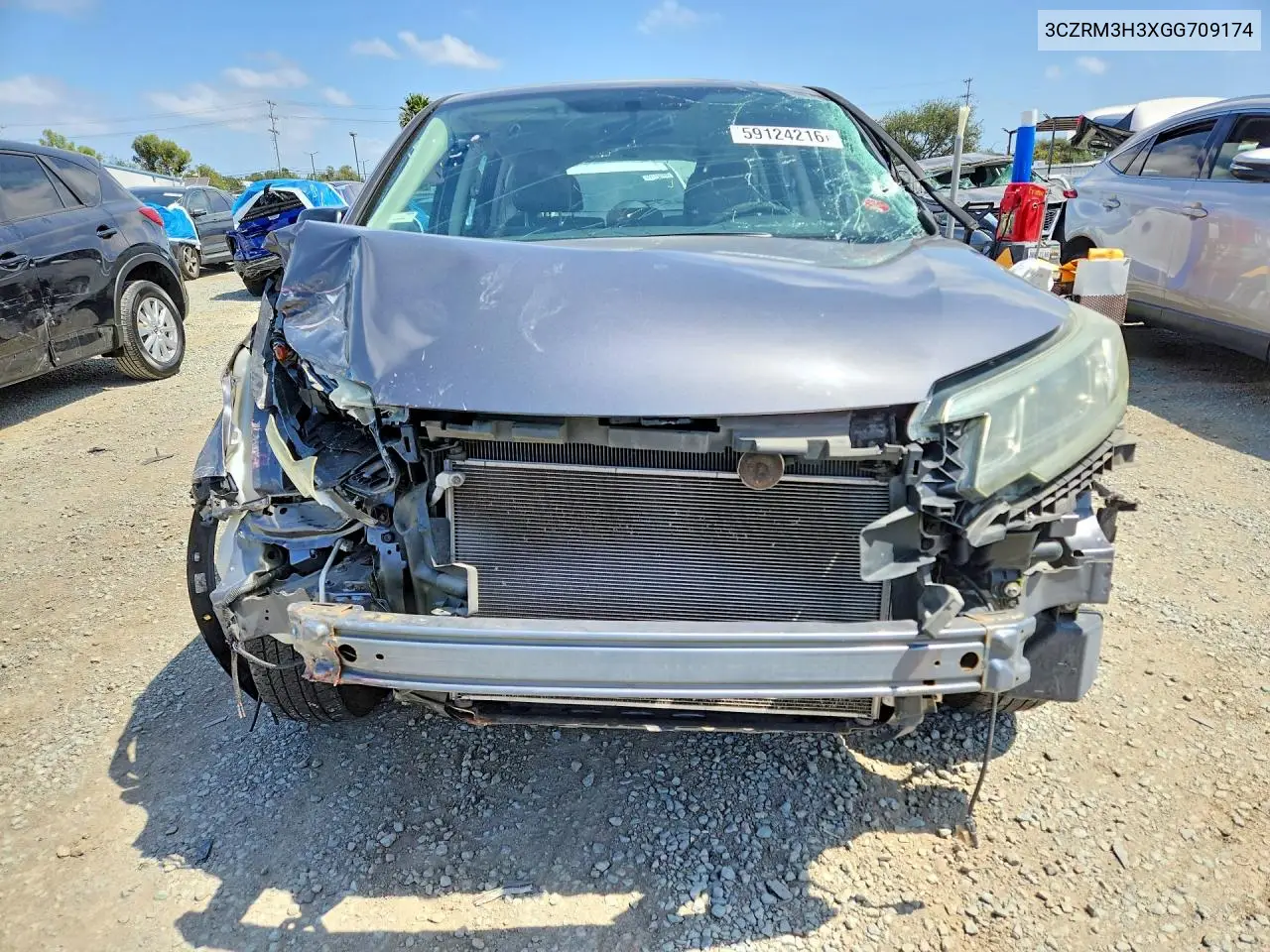 2016 Honda Cr-V Lx VIN: 3CZRM3H3XGG709174 Lot: 59124216
