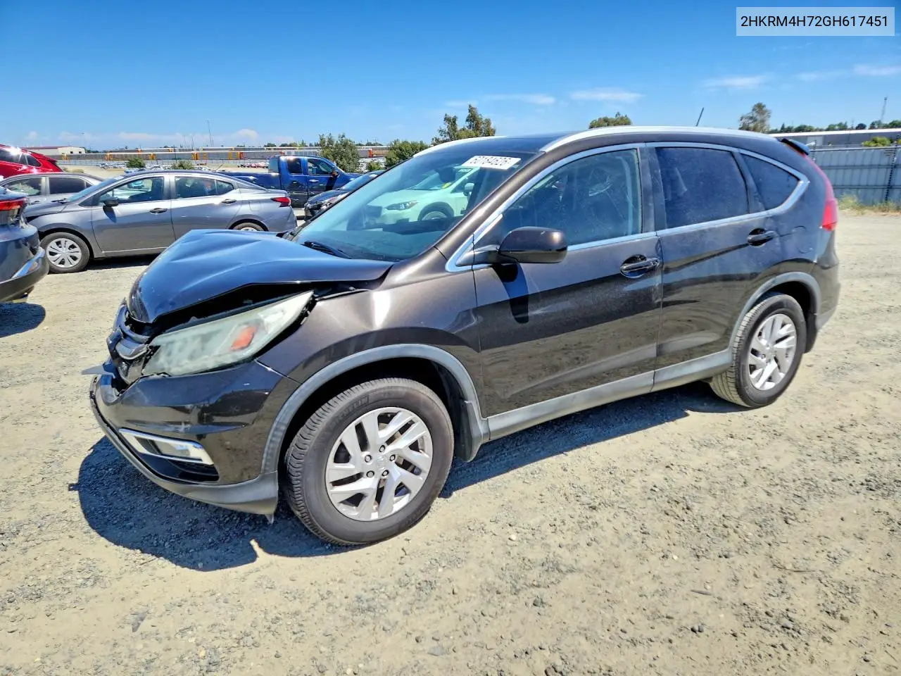 2016 Honda Cr-V Exl VIN: 2HKRM4H72GH617451 Lot: 60184626