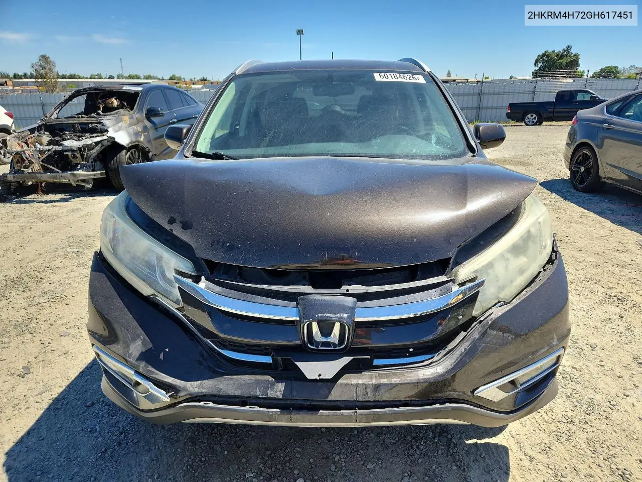 2016 Honda Cr-V Exl VIN: 2HKRM4H72GH617451 Lot: 60184626