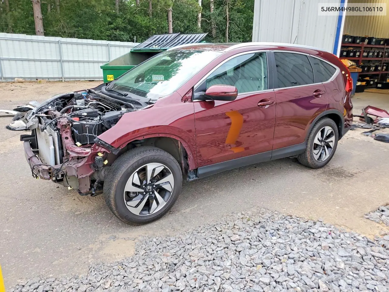 2016 Honda Cr-V Touring VIN: 5J6RM4H98GL106110 Lot: 61835046