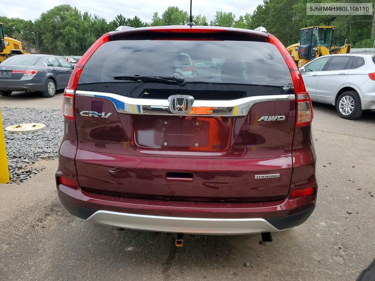 2016 Honda Cr-V Touring VIN: 5J6RM4H98GL106110 Lot: 61835046