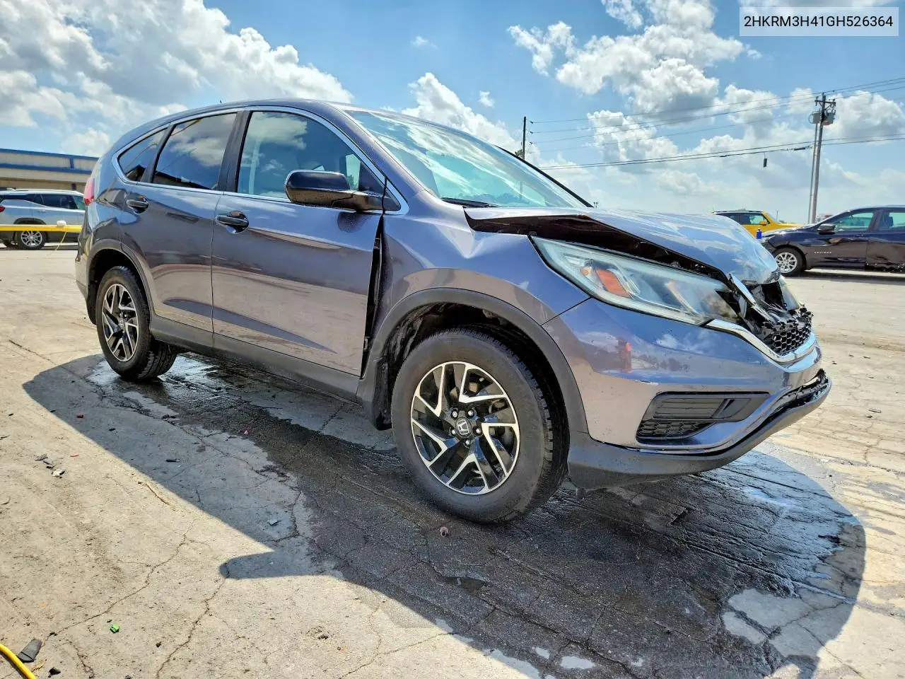 2016 Honda Cr-V Se VIN: 2HKRM3H41GH526364 Lot: 62105076