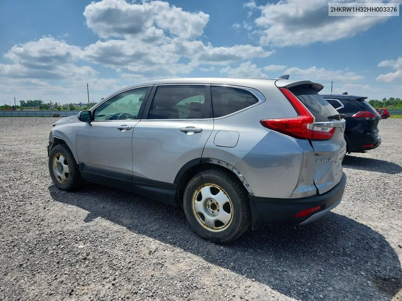 2017 Honda Cr-V Lx VIN: 2HKRW1H32HH003376 Lot: 54135056