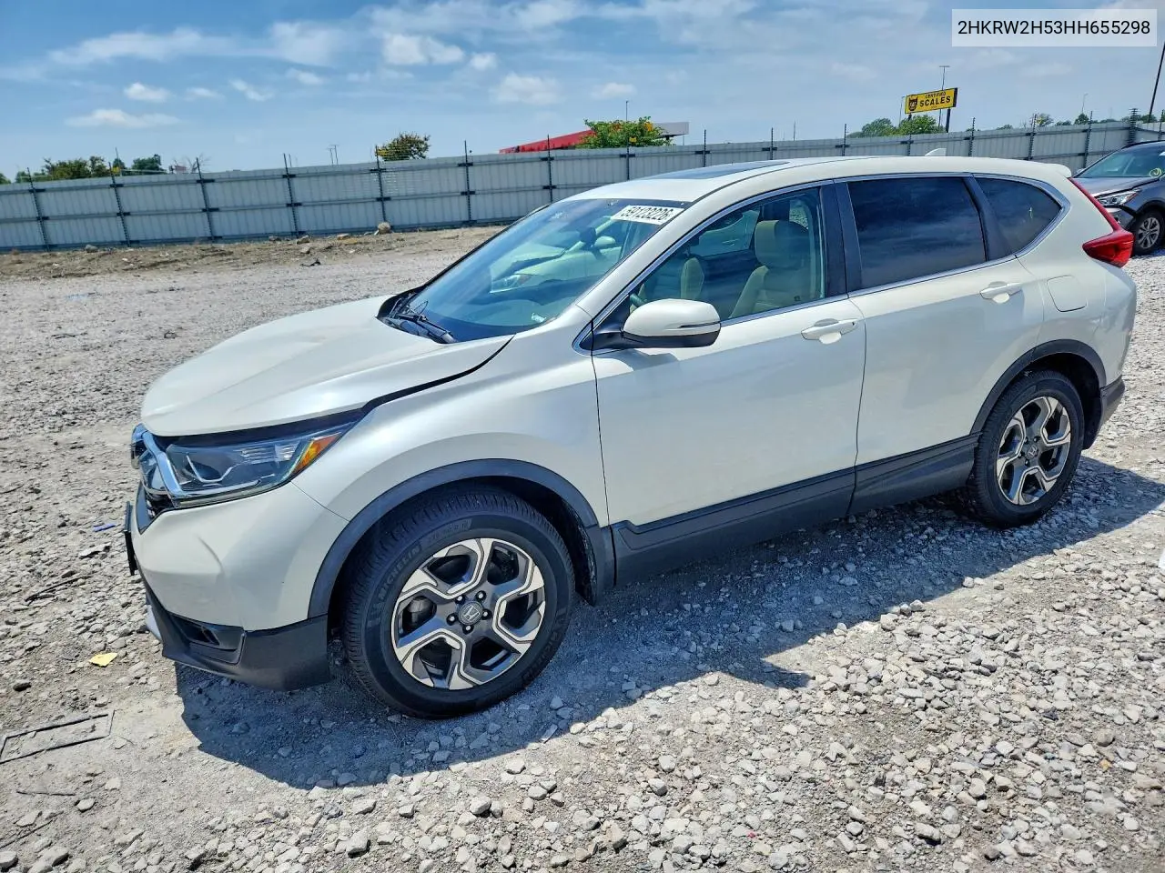 2017 Honda Cr-V Ex VIN: 2HKRW2H53HH655298 Lot: 59123226