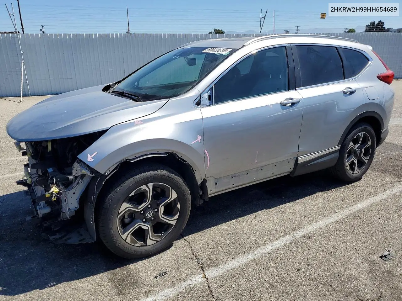 2017 Honda Cr-V Touring VIN: 2HKRW2H99HH654689 Lot: 60022616