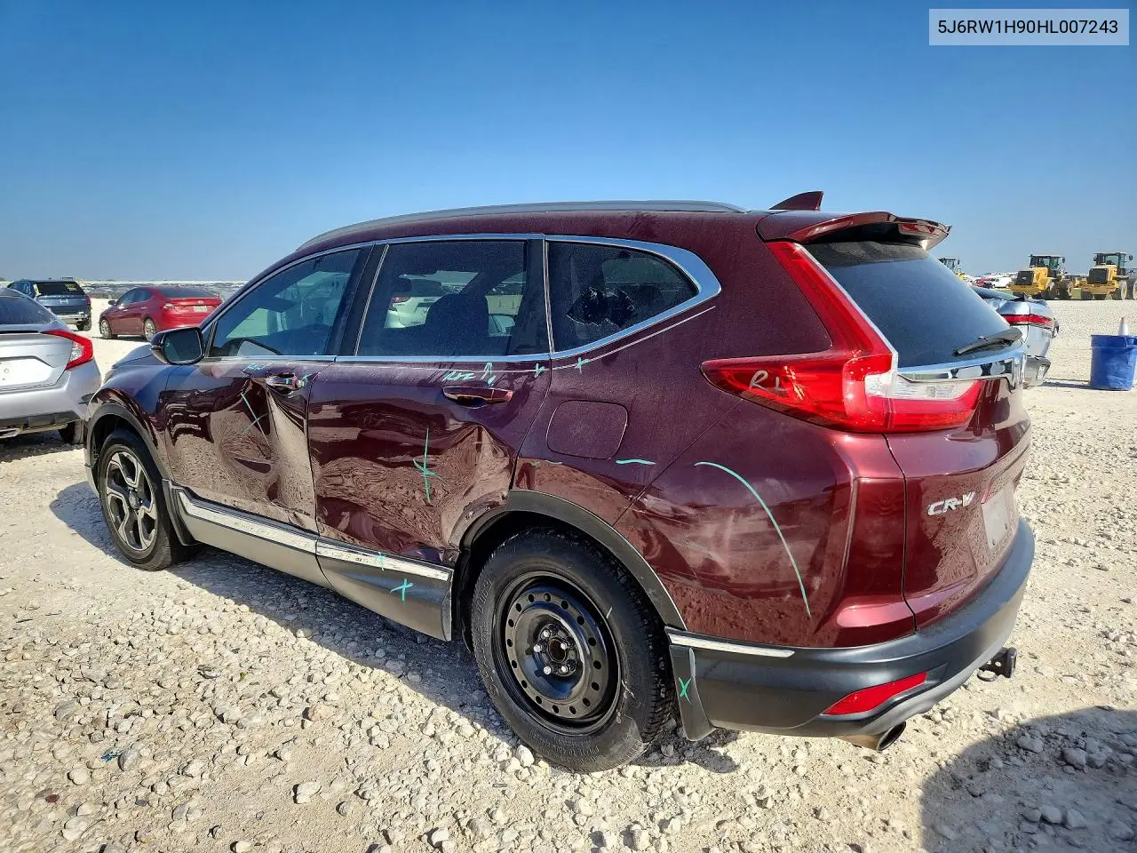 2017 Honda Cr-V Touring VIN: 5J6RW1H90HL007243 Lot: 60222066