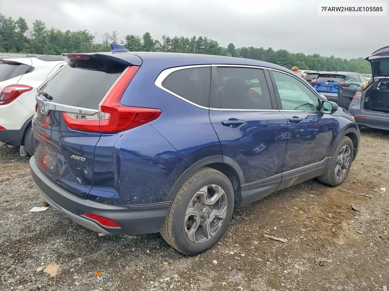 2018 Honda Cr-V Exl VIN: 7FARW2H83JE105585 Lot: 60370906