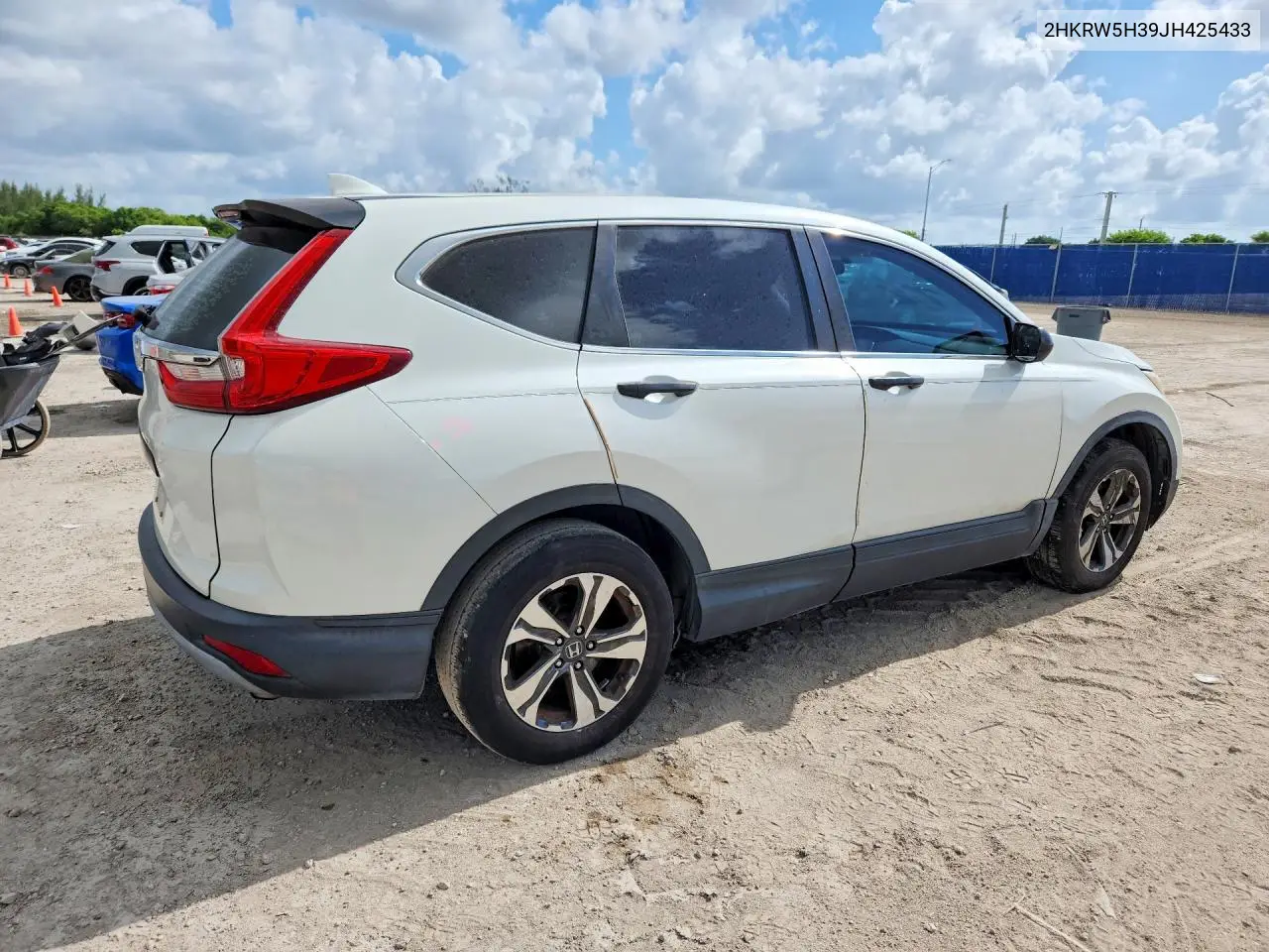 2018 Honda Cr-V Lx VIN: 2HKRW5H39JH425433 Lot: 62127206