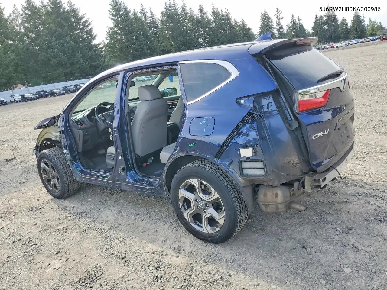 2019 Honda Cr-V Exl VIN: 5J6RW2H80KA000986 Lot: 61058226