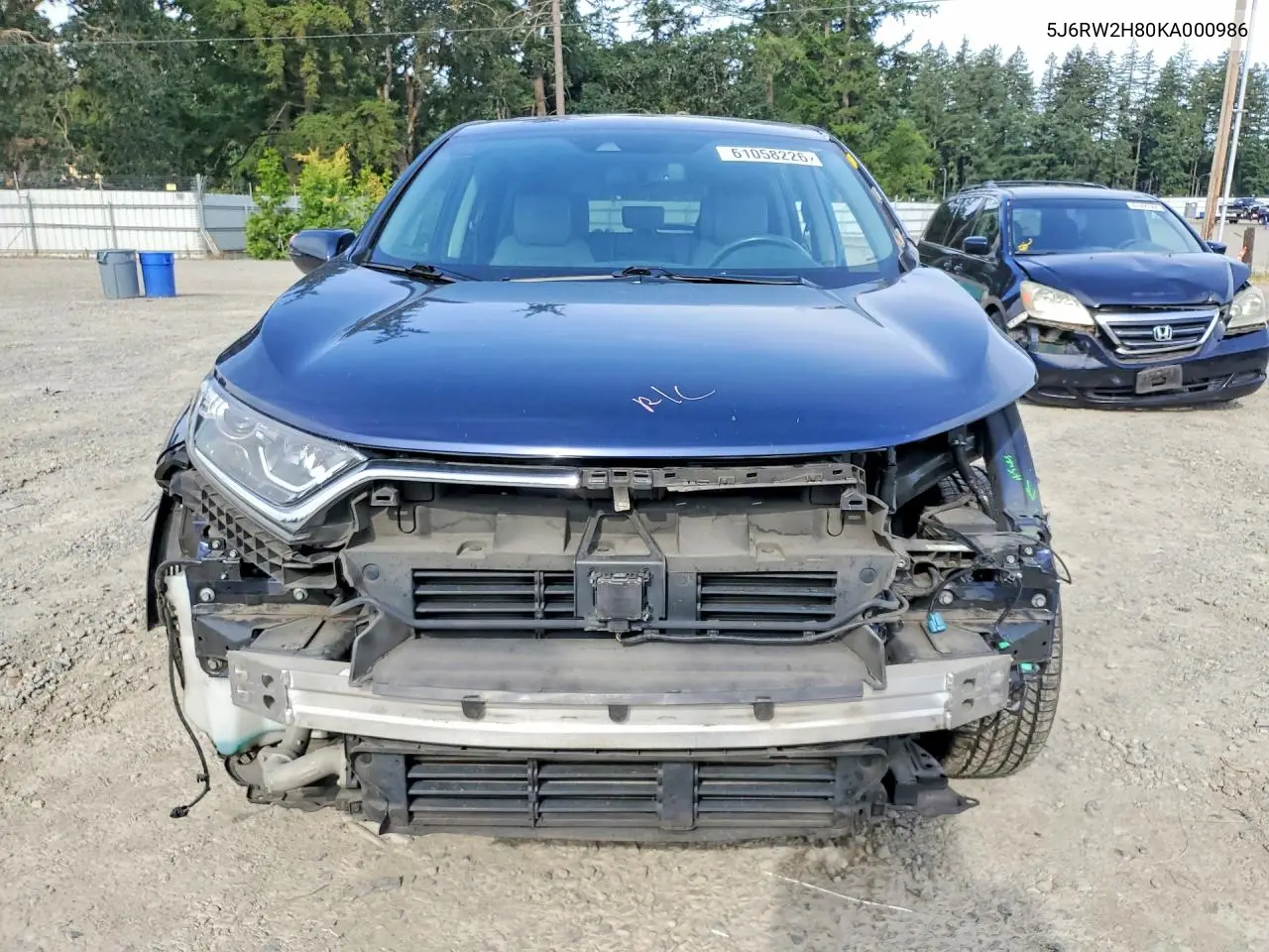 2019 Honda Cr-V Exl VIN: 5J6RW2H80KA000986 Lot: 61058226