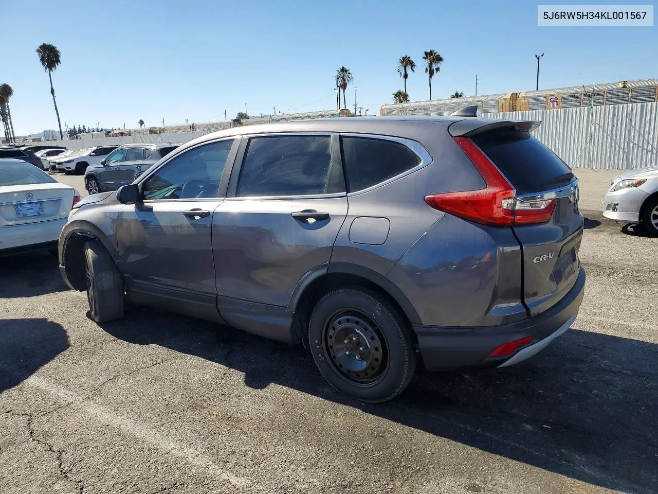 2019 Honda Cr-V Lx VIN: 5J6RW5H34KL001567 Lot: 61419836