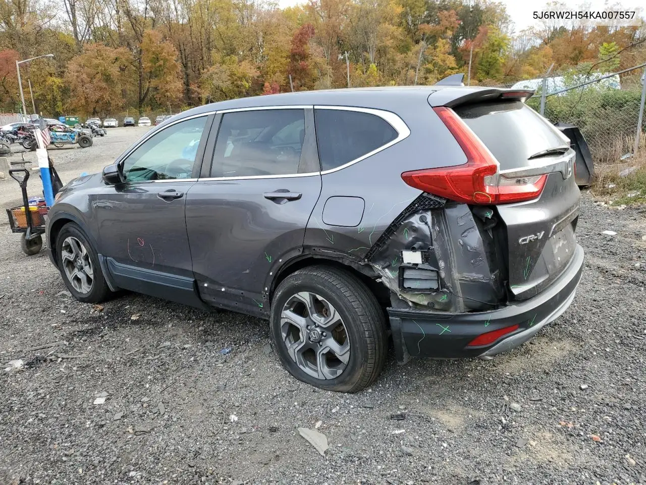 5J6RW2H54KA007557 2019 Honda Cr-V Ex