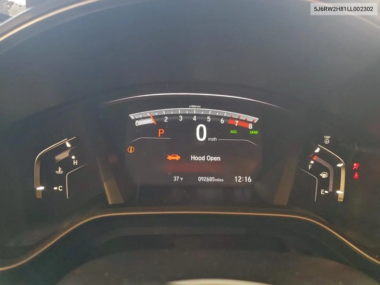 5J6RW2H81LL002302 2020 Honda Cr-V Exl
