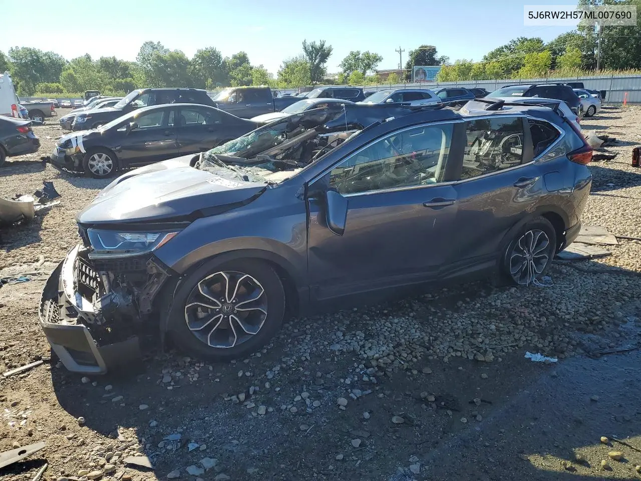 2021 Honda Cr-V Ex VIN: 5J6RW2H57ML007690 Lot: 58140136