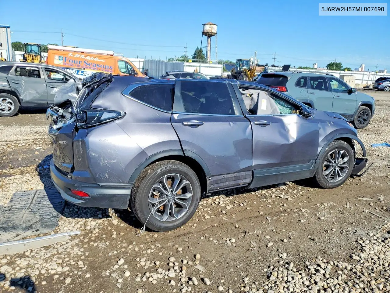 2021 Honda Cr-V Ex VIN: 5J6RW2H57ML007690 Lot: 58140136