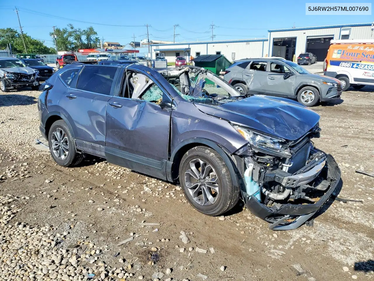 2021 Honda Cr-V Ex VIN: 5J6RW2H57ML007690 Lot: 58140136