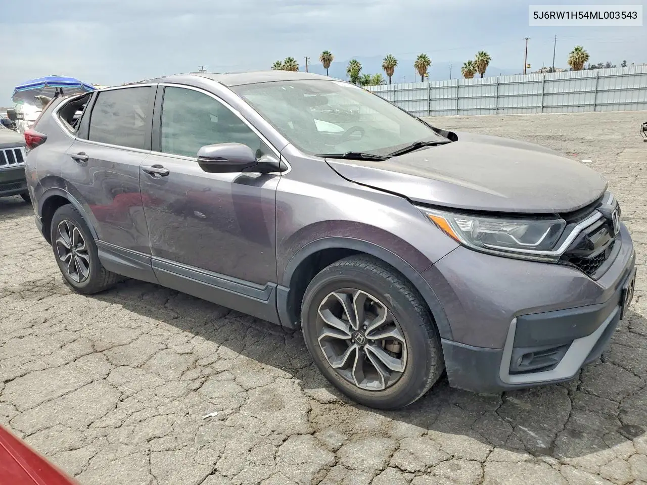 2021 Honda Cr-V Ex VIN: 5J6RW1H54ML003543 Lot: 59370156