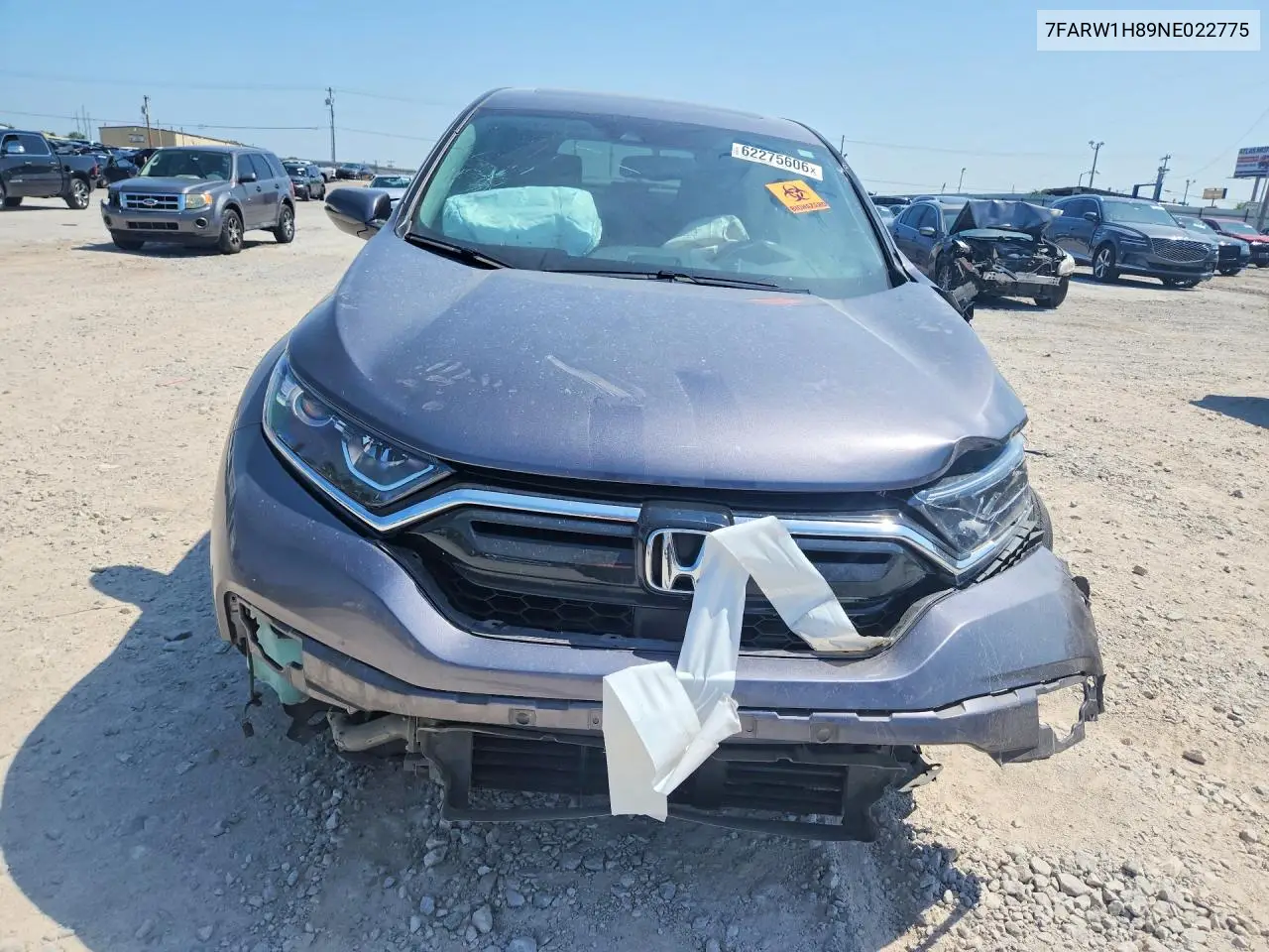2022 Honda Cr-V Exl VIN: 7FARW1H89NE022775 Lot: 62275606