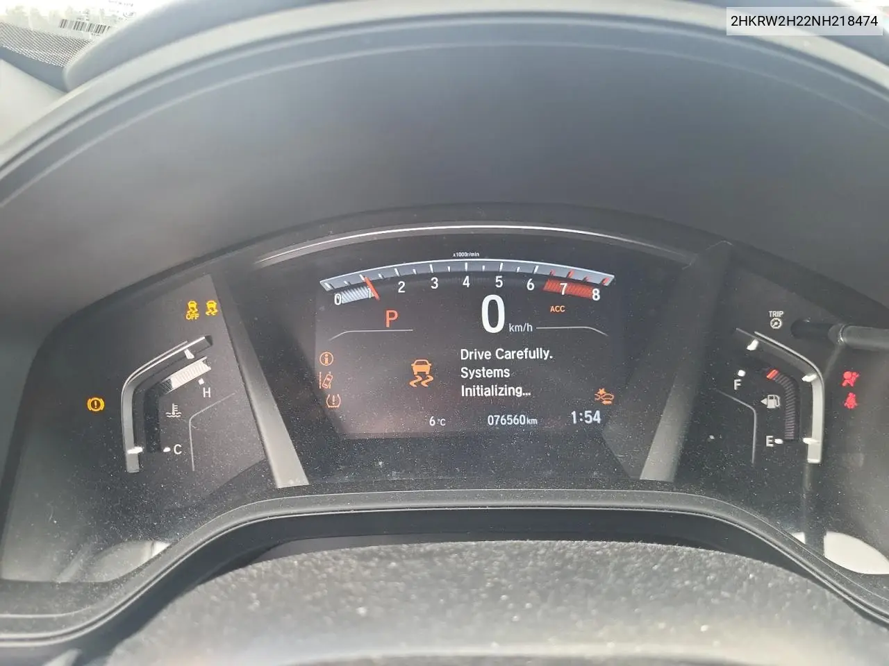 2HKRW2H22NH218474 2022 Honda Cr-V Lx
