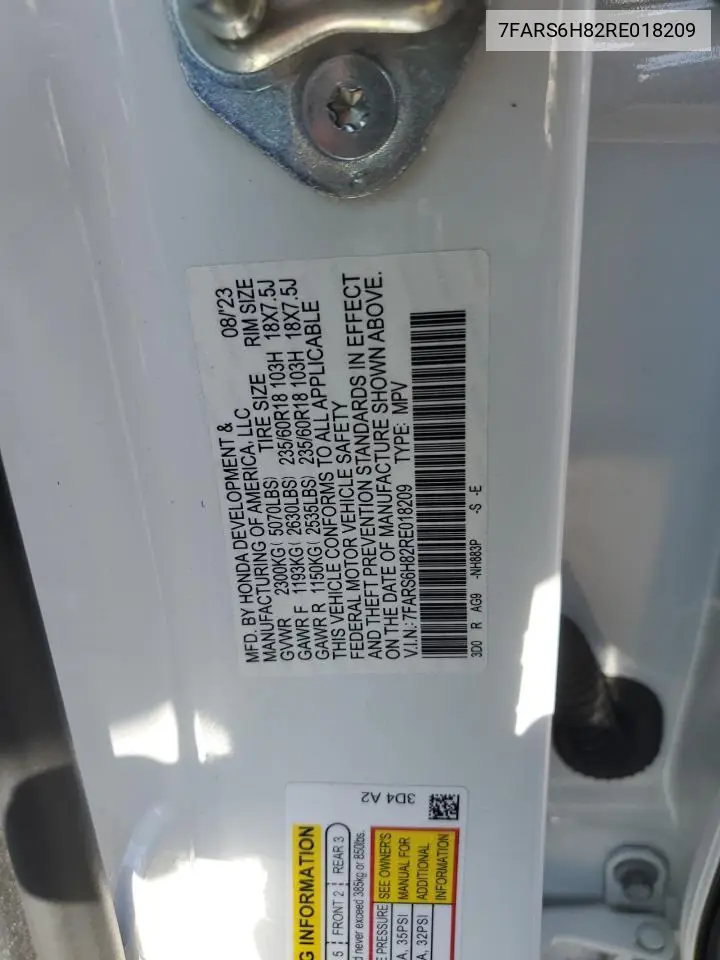 7FARS6H82RE018209 2024 Honda Cr-V Sport-L