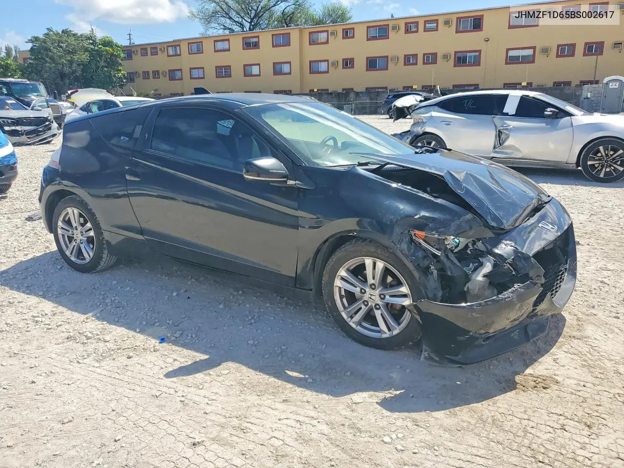 2011 Honda Cr-Z Ex VIN: JHMZF1D65BS002617 Lot: 45566476