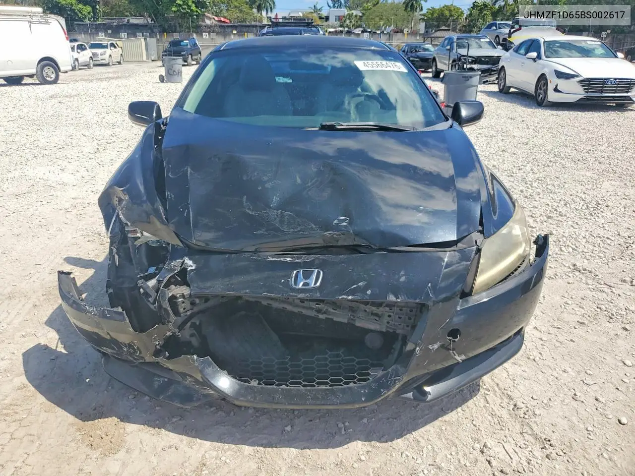 2011 Honda Cr-Z Ex VIN: JHMZF1D65BS002617 Lot: 45566476