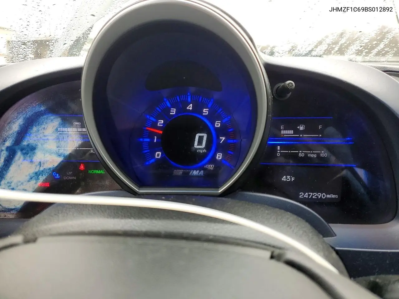 2011 Honda Cr-Z Ex VIN: JHMZF1C69BS012892 Lot: 48335636