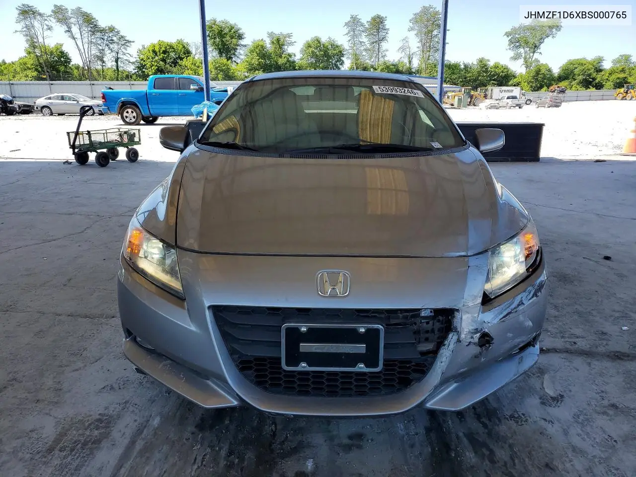 2011 Honda Cr-Z Ex VIN: JHMZF1D6XBS000765 Lot: 53993246