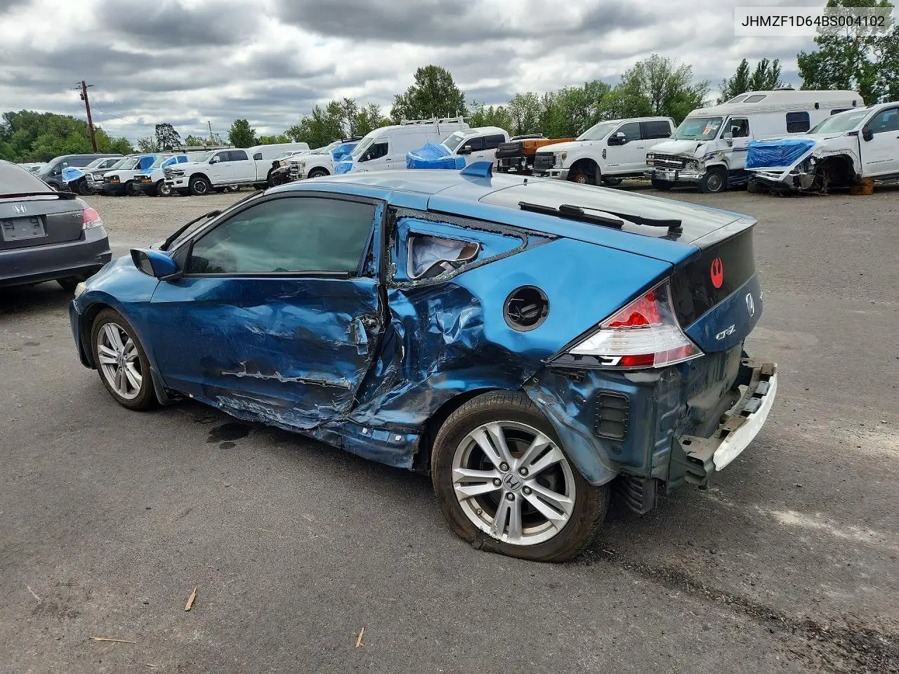 2011 Honda Cr-Z Ex VIN: JHMZF1D64BS004102 Lot: 60430116