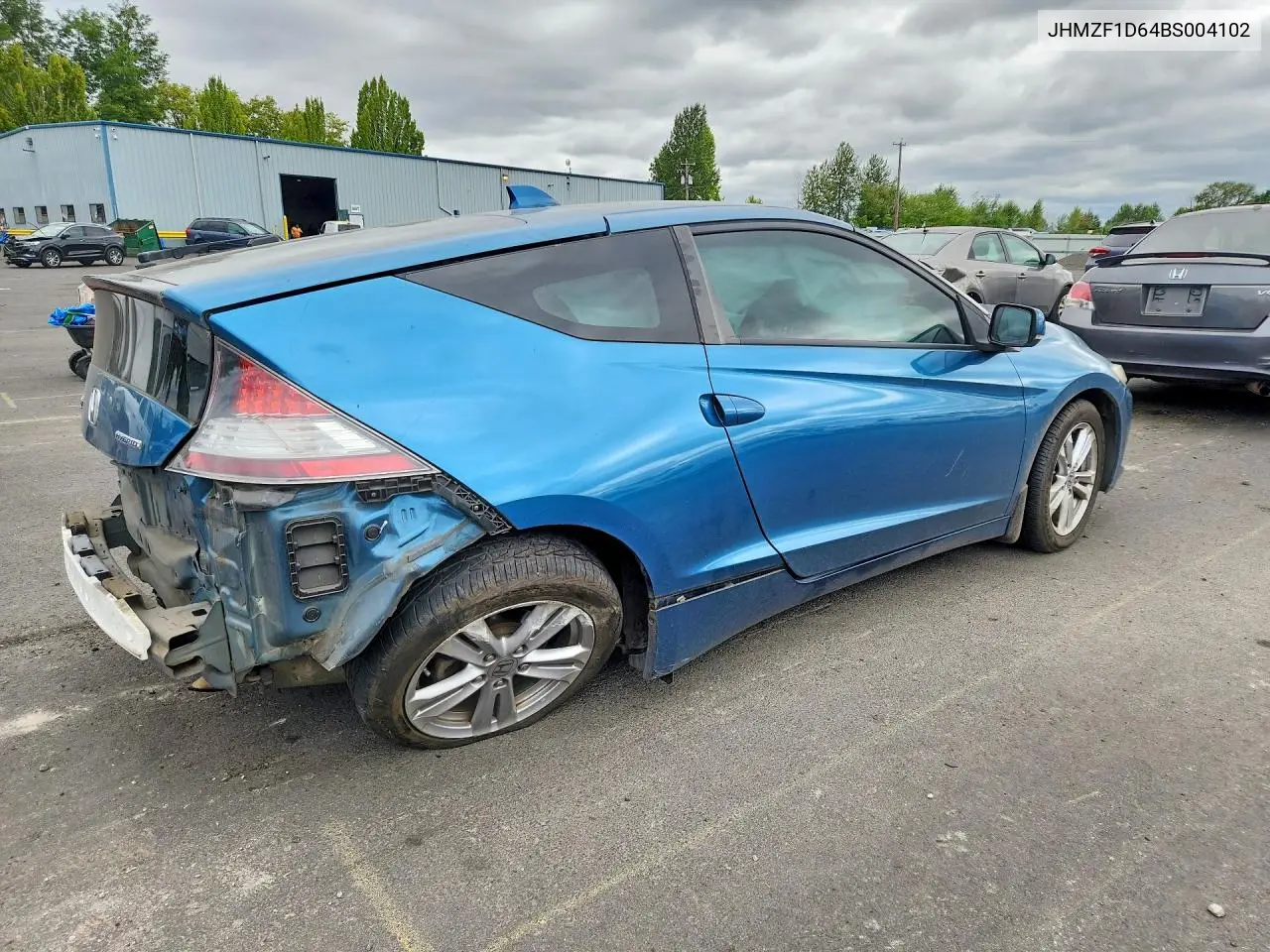 2011 Honda Cr-Z Ex VIN: JHMZF1D64BS004102 Lot: 60430116