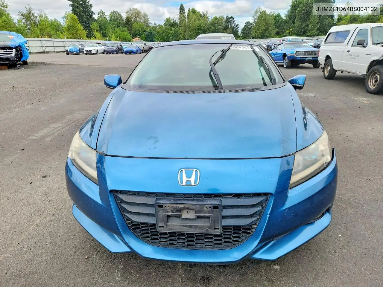 2011 Honda Cr-Z Ex VIN: JHMZF1D64BS004102 Lot: 60430116