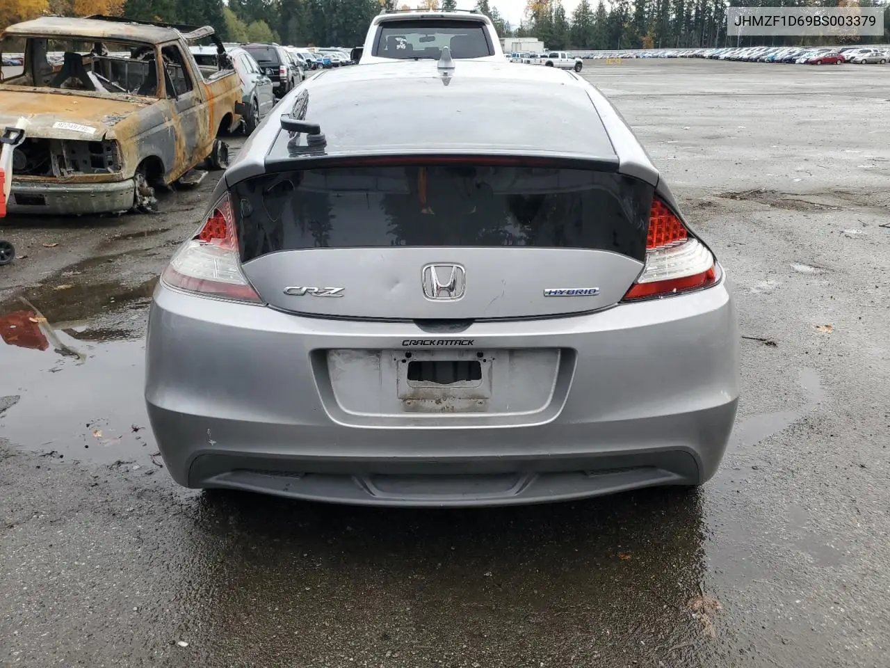 2011 Honda Cr-Z Ex VIN: JHMZF1D69BS003379 Lot: 92486995