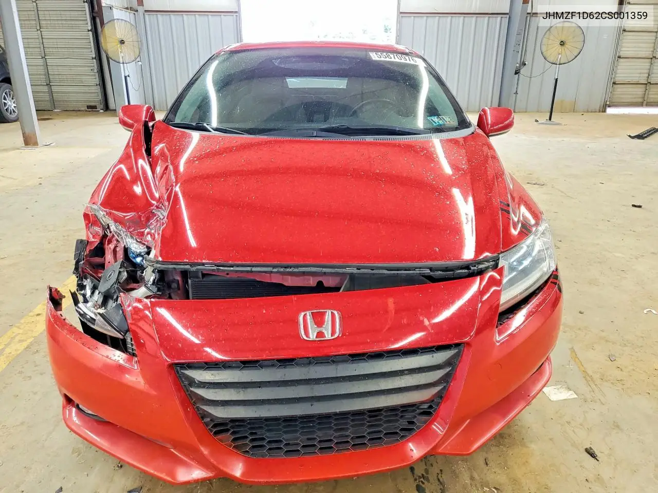 2012 Honda Cr-Z Ex VIN: JHMZF1D62CS001359 Lot: 55870976