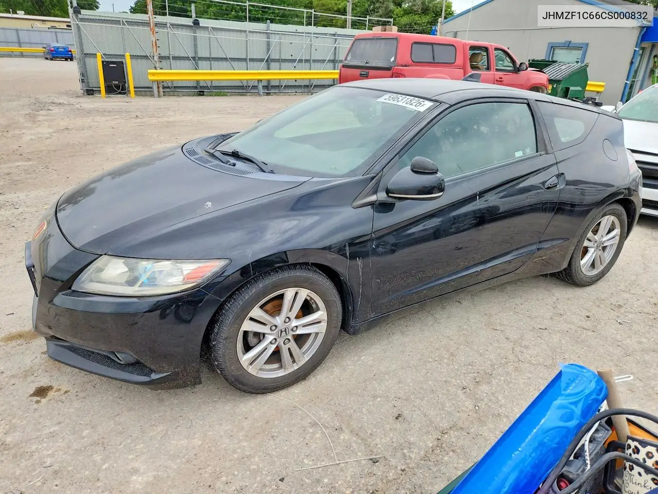 2012 Honda Cr-Z Ex VIN: JHMZF1C66CS000832 Lot: 59631826